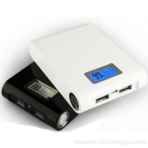 10400mAh Ultra High Capacity Compact External Battery Power Bank Portable Charger With LED Display With Flashlight
